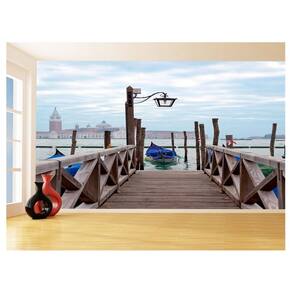 Papel De Parede 3D Cidade Veneza Italia Canais 3,5M Ncd352