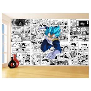 Papel De Parede Dragon Ball Vegeta Blue Anime 3,5M Dbz695