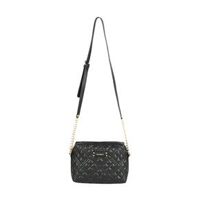 Bolsa Fashion Gash Preta Corrente Relevo Bg72740