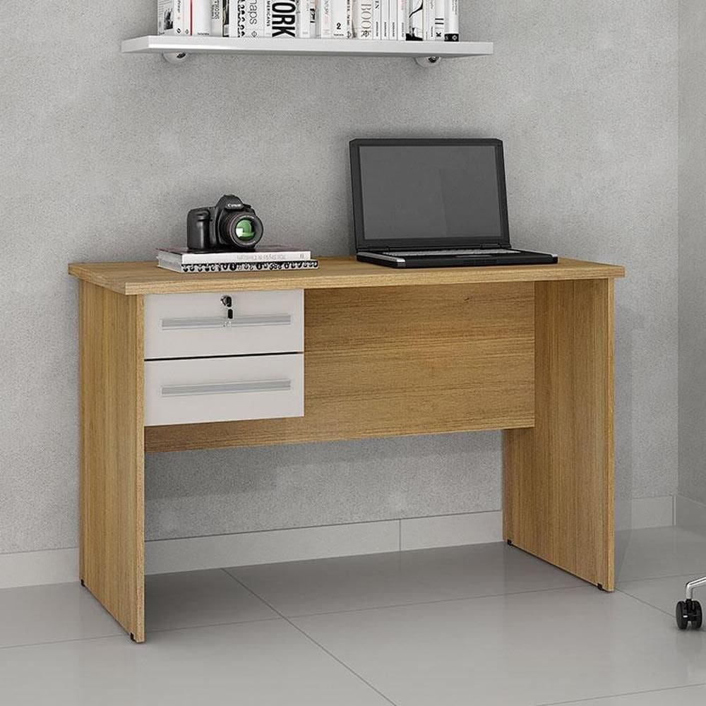 Mesa para Computador Ambiente Byte Cinamomo Off White - Valdemóveis