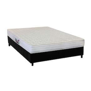 Cama Box Casal: Colchão Espuma Herval AG65 Frontier + Base CRC Suede Black(138x188)