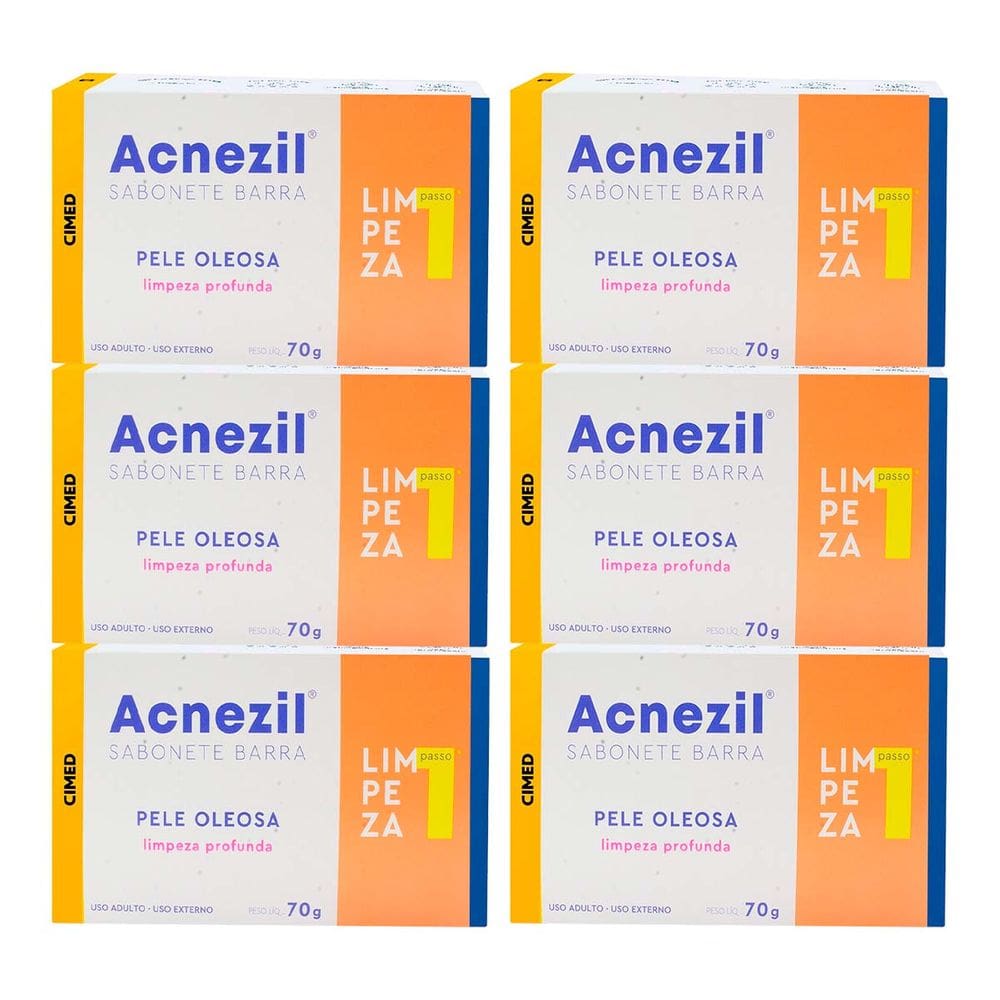 Kit c/6 und Acnezil Sabonete 70g Pele Oleosa