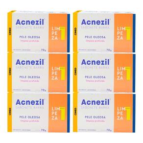 Kit c/6 und Acnezil Sabonete 70g Pele Oleosa