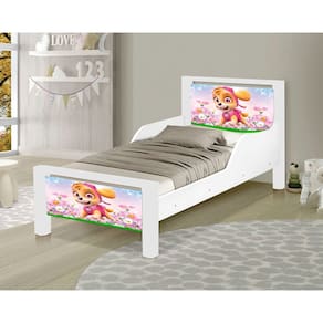 Mini Cama Montessoriana Infantil Skaye Adesivada com Colchão