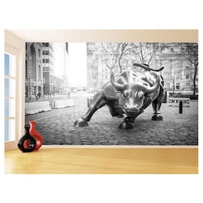 Papel De Parede Cidade Wall Street Touro Bull 3,5M Ncd281