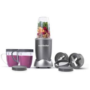 Liquidificador para Vitaminas com 12 Peças, Copo 700 e 500 ml, 110V 600W, NUTRIBULLET NBR 1201, Cinza