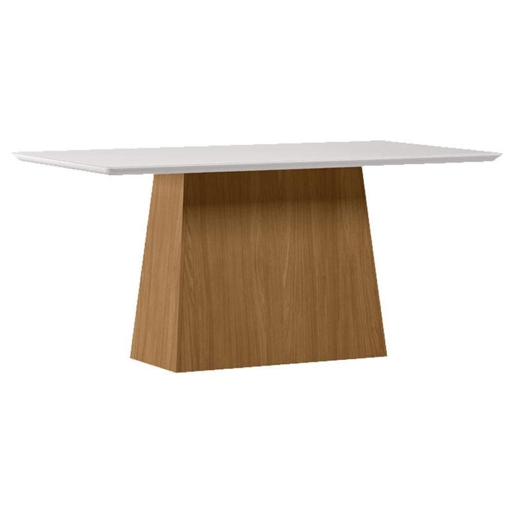 Mesa de Jantar 160 cm Barbara com Vidro Ype Off WhIte – New Ceval