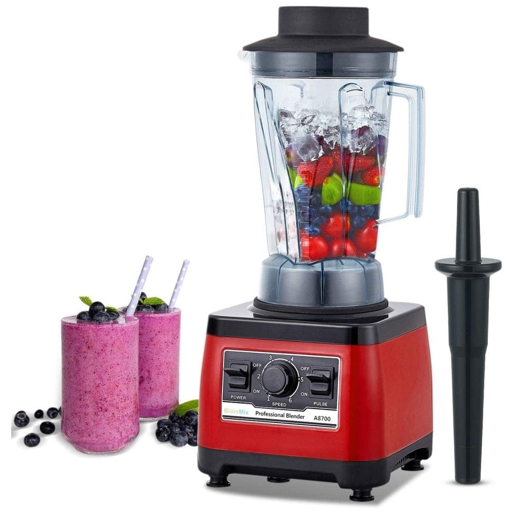Liquidificador Profissional 2L com 6 Velocidades, 1500W 110V, BIOLOMIX A8700, Vermelho