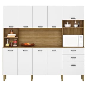 Cozinha Intense 10 Portas e 2 Gavetas Freijó Supremo - Kits Paraná