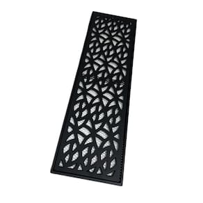 Grelha Borda de Piscina 15x50 Preto Fosco Garden com Tela
