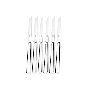 Kit 6 Facas de Mesa Churrasco Hercules Mykonos Aço Inox 4000-040