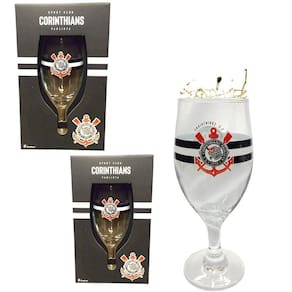 Kit 2 Taças Windsor 330Ml Cerveja Vinho Time Corinthias Selo