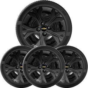 4X Calota Onix 2020 A 2025 Aro 14 Preto Fosco 378Cb