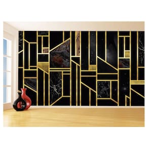 Papel De Parede 3D Estilo Marmore Cores Formas 3,5M Mbr02