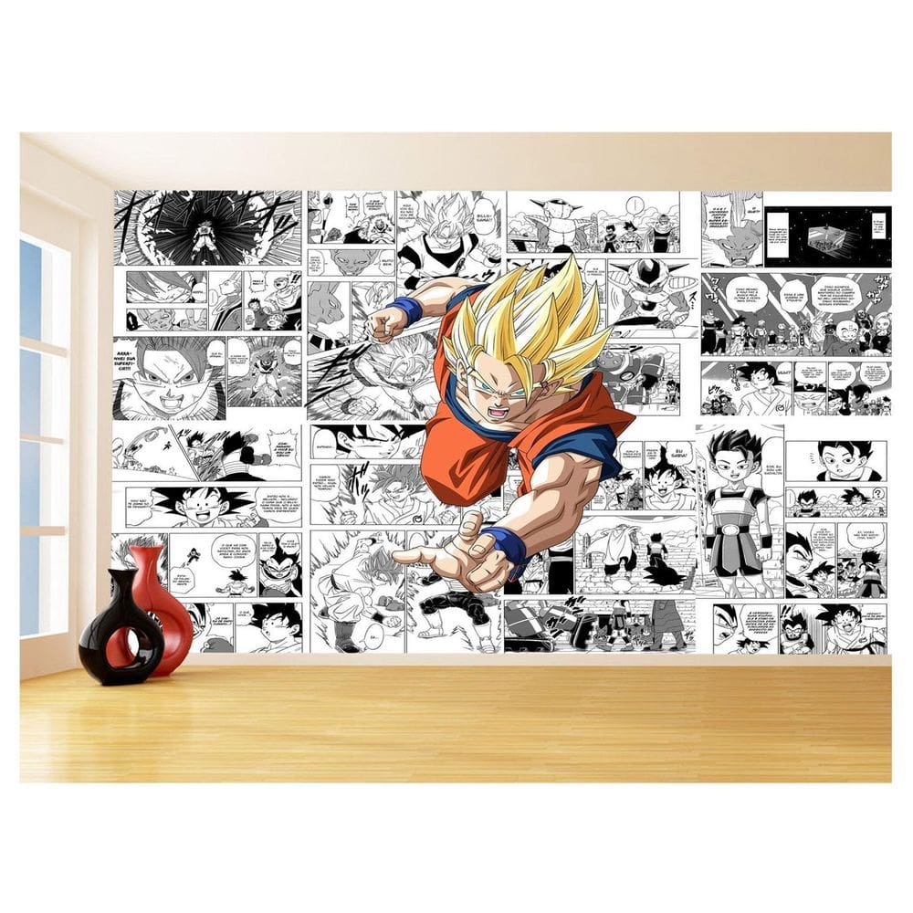 Papel De Parede Dragon Ball Goku Página Manga 3,5M Dbz662