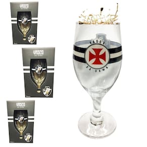 Kit 3 Taças Windsor 330Ml Cerveja Vinho Escudo Vasco Oficial