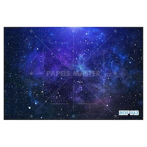 Papel De Teto Céu Espaço Estrelas Galáxias 3,5M Rof43