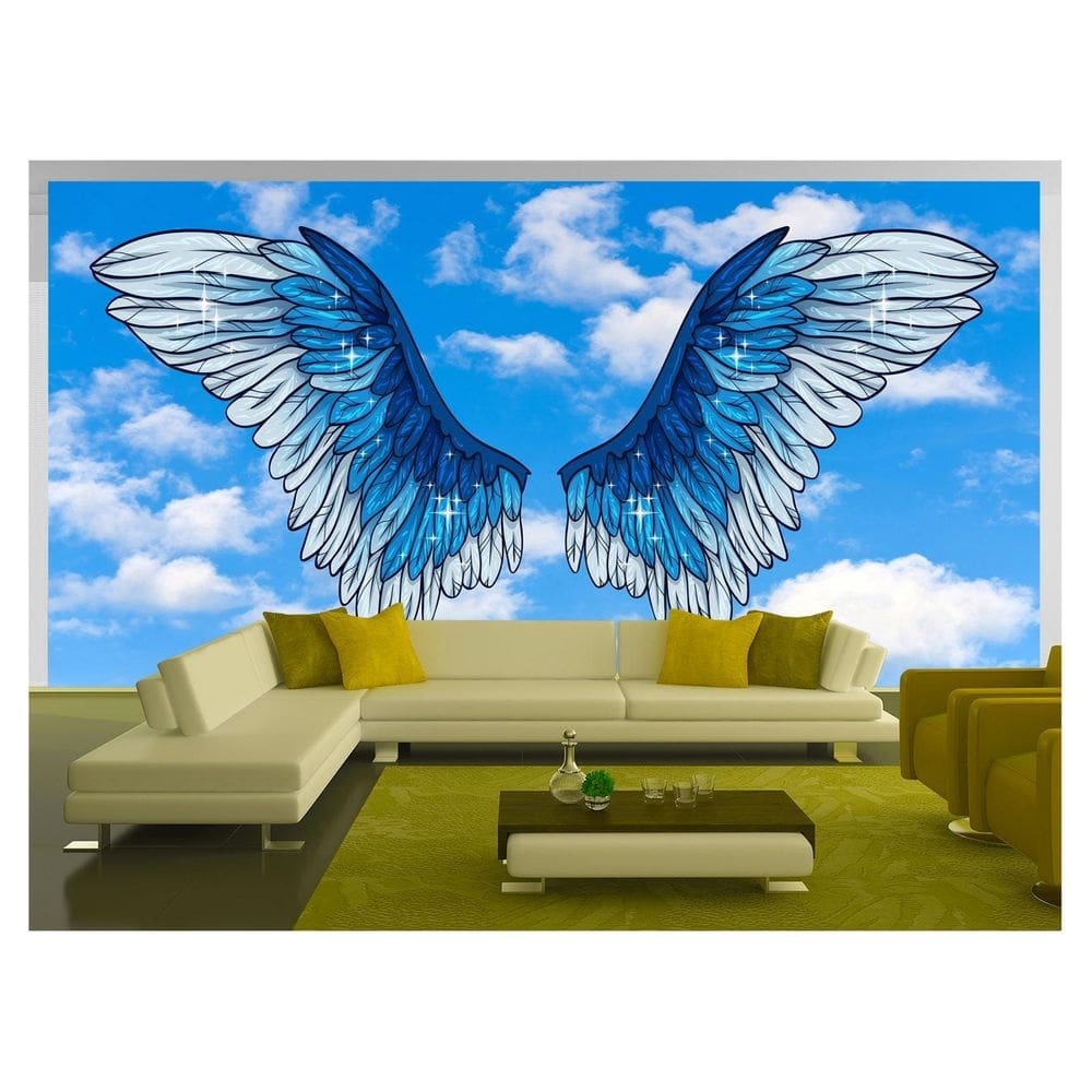 Papel De Parede 3D Arte Asas Selfie Insta Cores 3,5M Tra335