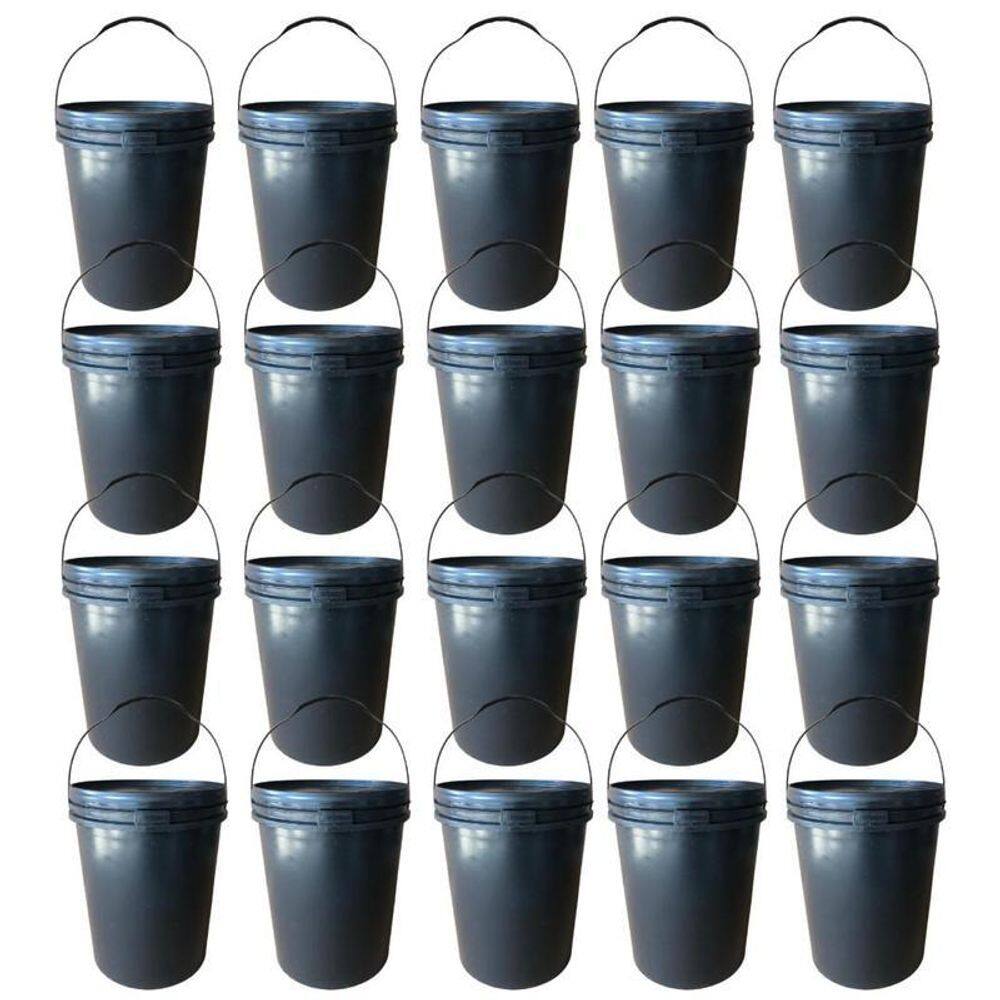 Balde 16L Para Decoração Alça Plástica - 20 Pçs