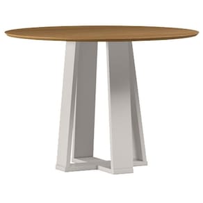 Mesa de Jantar 100x100 cm Isabela sem Vidro Off White Ype – New Ceval
