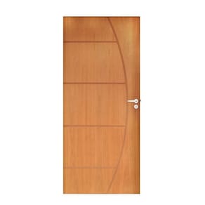 Folha Lisa Imbuia Belissima 6 Fech.WC Alavanca e Dobradiça Cromada 62 x 2,10 Rodam Natural