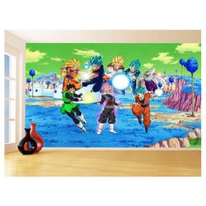 Papel De Parede Dragon Ball Goku Vegeta Anime 3,5M Dbz402