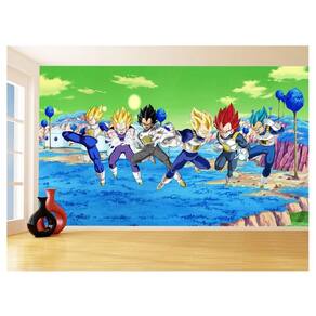 Papel De Parede Dragon Ball Goku Vegeta Anime 3,5M Dbz393