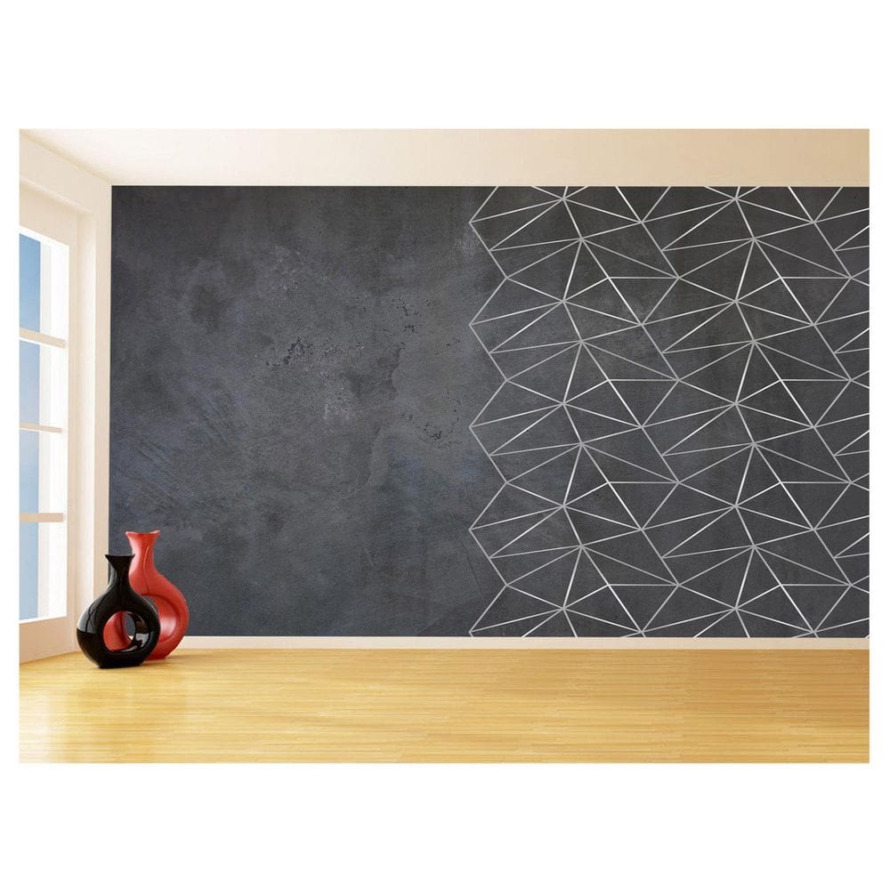 Papel De Parede Concreto Queimado Listra Risco 3,5M Kkt51