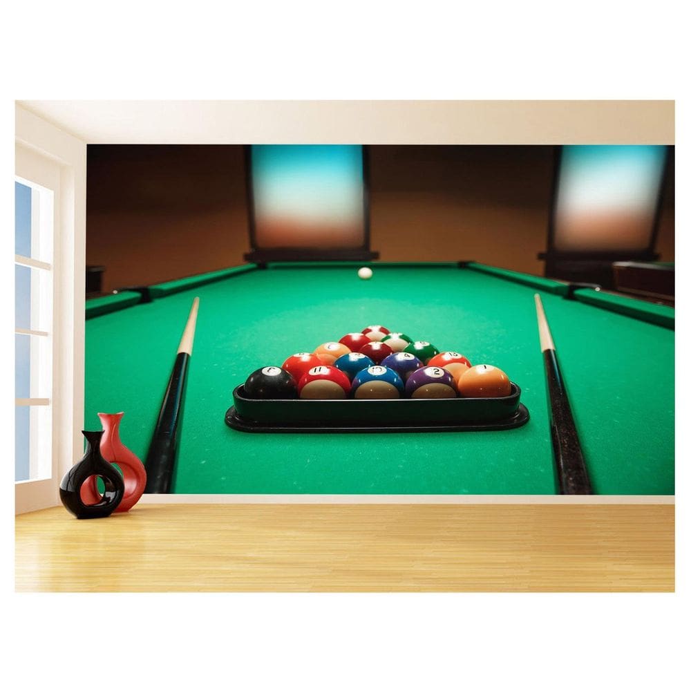 Papel De Parede 3D Salão De Jogos Bilhar Sinuca 3,5M Jcs26