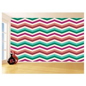 Papel De Parede 3D Sala Chevron Zig Zag Listras 3,5M Zig72