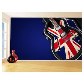 Papel De Parede Musica Guitarra Uk Inglaterra 3,5M Mus106