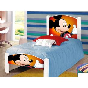 Cama de Criança Solteiro Infantil Mickey Adesivada com Colchão