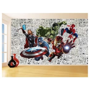 Papel De Parede 3D Heróis Página Quadrinhos Hq 3,5M Nhma132