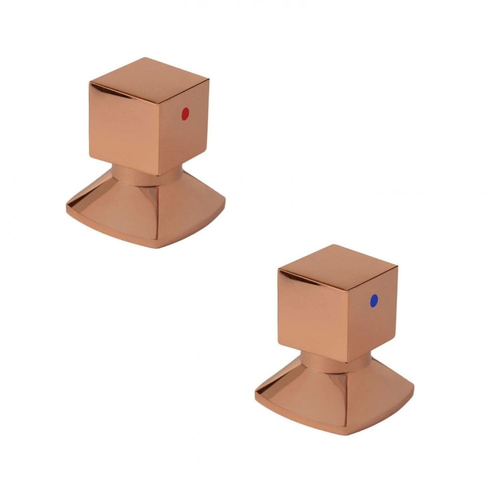Kit com 02 Acabamentos Para Registro C-46 Rose Gold Ducon Metais Rosé Gold