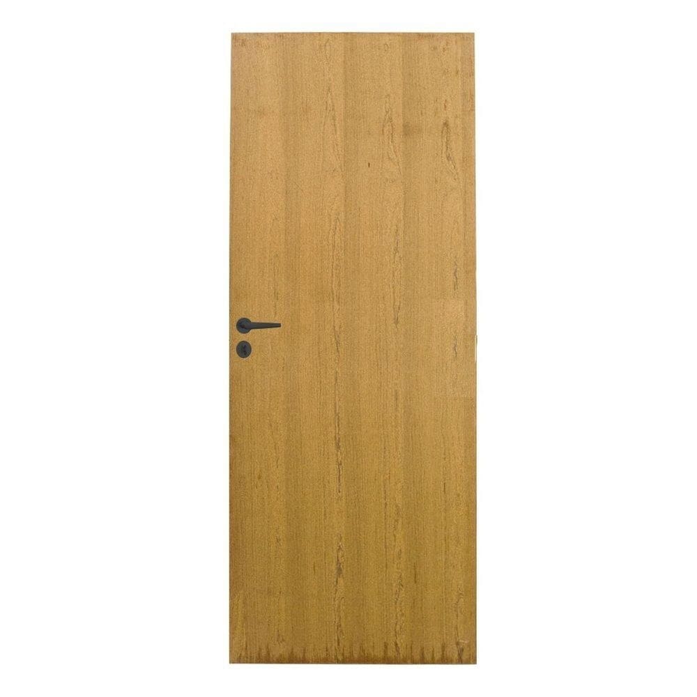 Folha Lisa Imbuia Fechadura Alavanca WC e Dobradiça 62 x 210 Natural