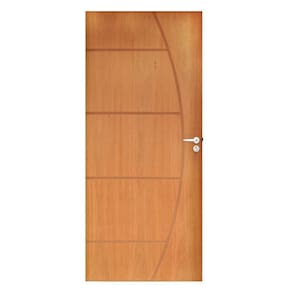 Folha Lisa Imbuia Belissima 6 Fech.Externa Alavanca e Dobradiça Cromada 62 x 2,10 Rodam Natural