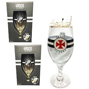 Kit 2 Taças Windsor 330Ml Cerveja Vinho Escudo Vasco Oficial