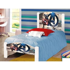 Cama Montessoriana Infantil Solteiro Adesivada Super Herói
