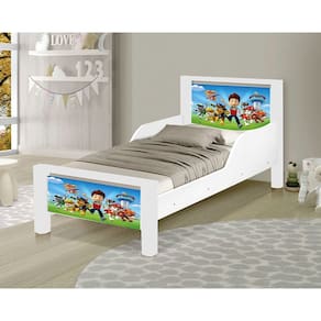 Mini Cama de Criança Infantil Cães Adesivada com Colchão
