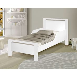 Mini Cama Montessoriana Infantil Branca Adesivada