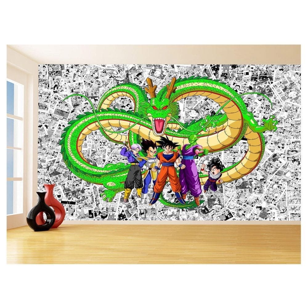 Papel De Parede Dragon Ball Goku Vegeta Anime 3,5M Dbz156