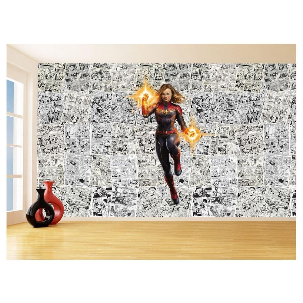 Papel De Parede 3D Heróis Página Quadrinhos Hq 3,5M Nhma134