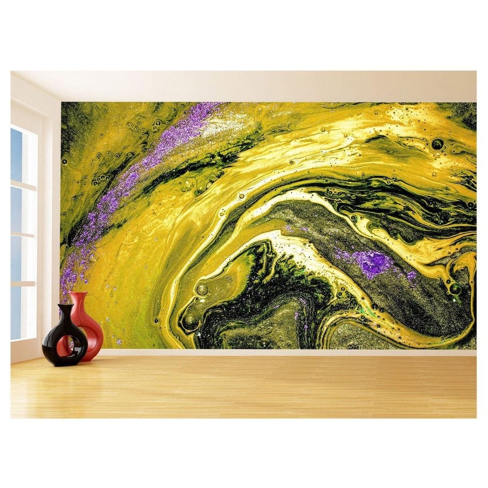 Papel De Parede 3D Estilo Marmore Tintas Cores 3,5M Mbr140