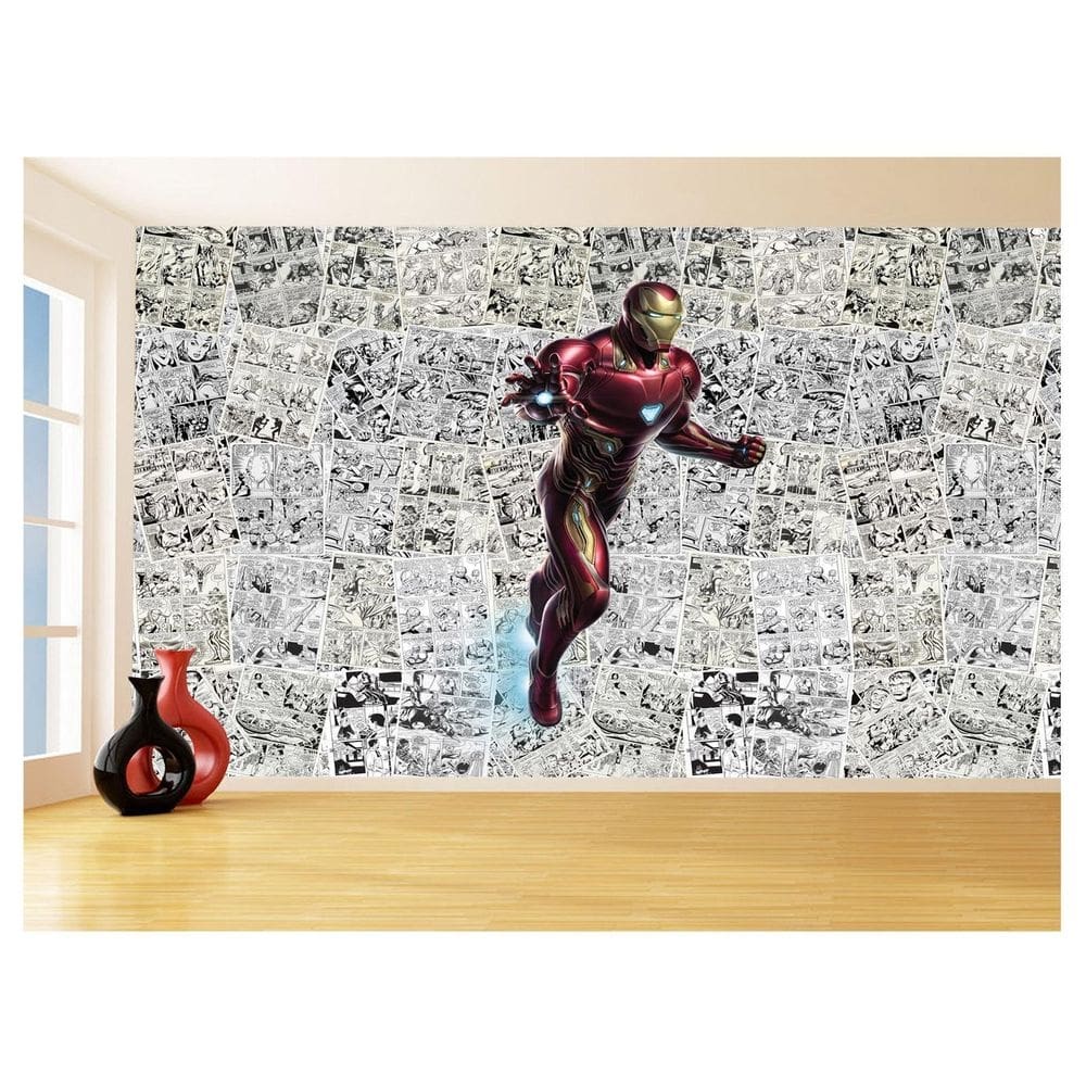 Papel De Parede 3D Heróis Página Quadrinhos Hq 3,5M Nhma142