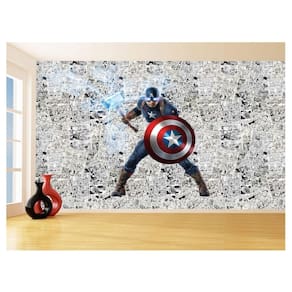 Papel De Parede 3D Heróis Página Quadrinhos Hq 3,5M Nhma157