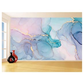 Papel De Parede 3D Estilo Marmore Tintas Cores 3,5M Mbr163
