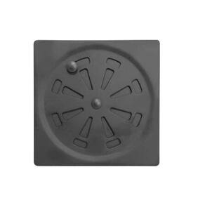 Ralo Grelha Quadrado Preto 15X15 Abre E Fecha Black Inox 201