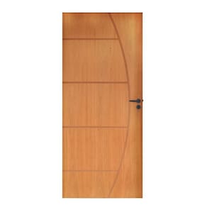 Folha Lisa Imbuia Belissima 6 Fech.Externa Alavanca e Dobradiça Preto 82 x 2,10 Rodam Natural