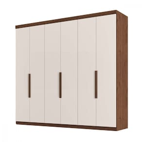Guarda Roupa de Casal 6 Portas Evidence Plus Il Jacaranda Off White Zanzini