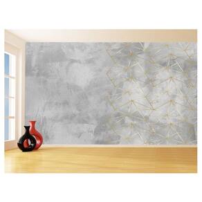 Papel De Parede 3D Concreto Queimado Risco Bege 3,5M Kkt172
